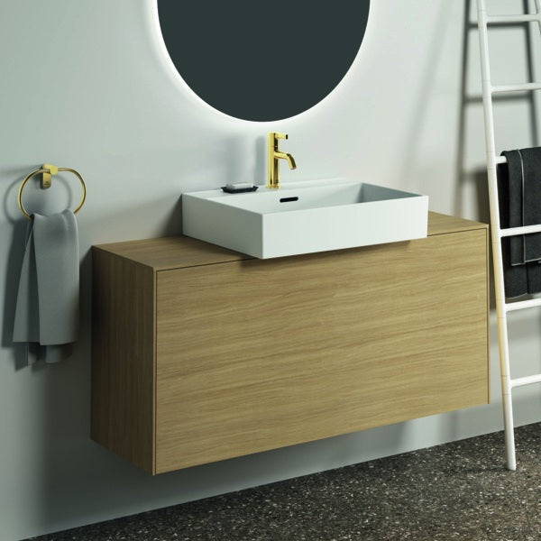IDEAL STANDARD Handtuchring Conca rund in Brushed Gold – Wandmontage mit verdeckter Befestigung