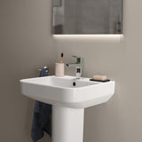 Ideal Standard i.life B Waschtisch 500x440mm Weiß mit IdealPlus Beschichtung – 1 Hahnloch, Überlauf, hängend