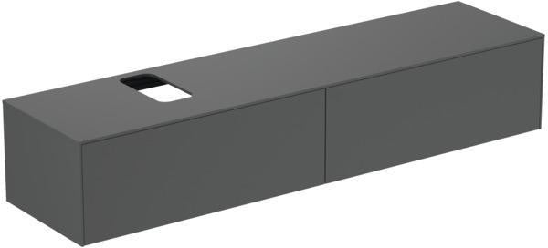 Ideal Standard Conca Waschtischunterschrank 1987 mm weiß mit 2 Auszügen und Ausschnitt
