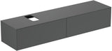 Ideal Standard Conca Waschtischunterschrank 1987 mm weiß mit 2 Auszügen und Ausschnitt