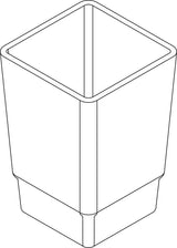 Ideal Standard IOM Cube Mundglas – Eckiger Zahnputzbecher mit eloxierter Oberfläche