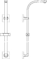 Ideal Standard Brausesystem Archimodule ohne Handbrause Chrom – Thermostatische Duschsystem-Lösung