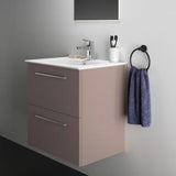 Ideal Standard i.life A Waschtischset 60 cm mit Unterschrank und chrom Griff, Weiß matt