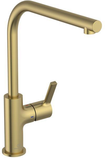 IDEAL STANDARD Gusto Küchenarmatur 232 mm L-Auslauf Silver Storm