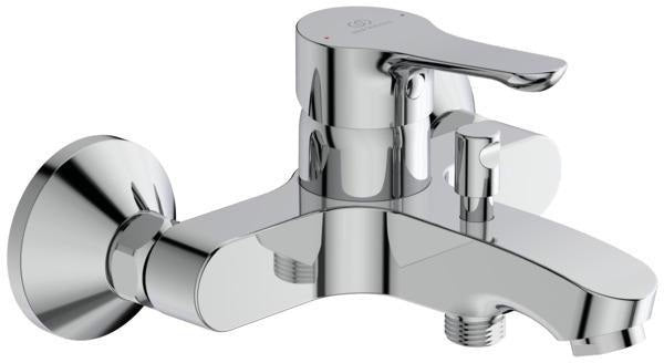 IDEAL STANDARD Badearmatur Alpha Chrom – Wandmontage, Einhandhebelmischer mit Umsteller