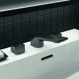 Ideal Standard Conca 3-Loch-Waschtischarmatur Brushed Gold mit Ablaufgarnitur, Ausladung 133 mm