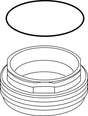 Ideal Standard Alfiere Gewindering M43X1,5 mit O-Ring – Chrom für Armaturen