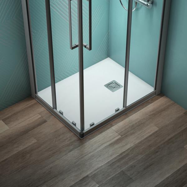 Ideal Standard Ultra Flat S+ Rechteck-Brausewanne 900x700mm Mineralguss Weiß Matt