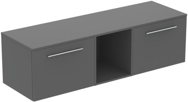 Ideal Standard i.life B Möbel-Set 160 cm – 2 Auszüge, 1 offenes Fach, Chrom/Weiß matt