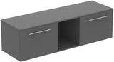 Ideal Standard i.life B Möbel-Set 160 cm – 2 Auszüge, 1 offenes Fach, Chrom/Weiß matt