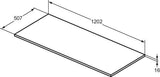 Ideal Standard i.life B Möbel-Set 120 cm mit 1 Auszug & 1 offenem Fach in Gr. Schwarz Weiß matt