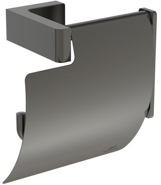 Ideal Standard Conca Cube Papierrollenhalter eckig Brushed Gold mit Klappe