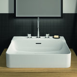 Ideal Standard Conca Aufsatzwaschtisch 600x450mm mit 3 Hahnlöchern und Überlauf in Weiß