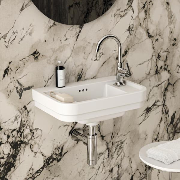 Ideal Standard Handwaschbecken Calla 500x320x180mm Weiß 1 Hahnloch rechts mit Überlauf
