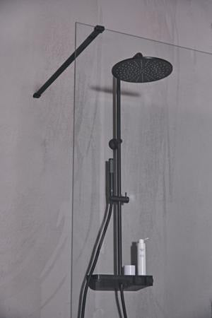 IDEAL STANDARD Duschsystem Ceratherm S200 mit thermostatischer Kopfbrause 300 mm Silk Black