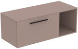 Ideal Standard i.life B Möbel-Set 120 cm mit 1 Auszug & 1 offenem Fach in Gr. Schwarz Weiß matt