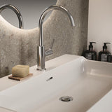 IDEAL STANDARD Joy Waschtischarmatur – Einhandhebelmischer mit Ablaufgarnitur, Brushed Gold, 169 mm Ausladung