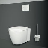 IDEAL STANDARD IOM Cube WC-Bürstengarnitur mit Glasbehälter in Chrom – wandhängend, verdeckte Befestigung