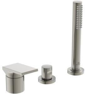 Ideal Standard 3-Loch-Badearmatur Extra mit Handbrause, ohne Wanneneinlauf, Chrom