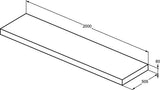 Ideal Standard Conca Konsole 1600x505x80 mm Weiß – Rechteckige Waschtischplatte