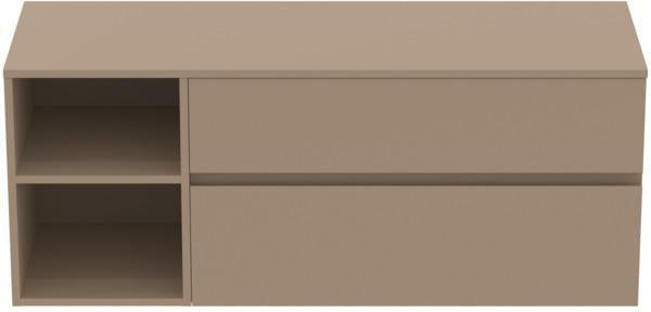 Ideal Standard Finesse Waschtischunterschrank 1402 mm, 2 Auszüge, Greige matt