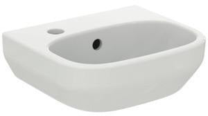 Ideal Standard i.life A Handwaschbecken 350x300x115 mm Weiß, 1 Hahnloch links, mit Überlauf