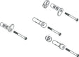 Ideal Standard Befestigungsstecker mit Schrauben für Archimodule – Ersatzteil A860841NU