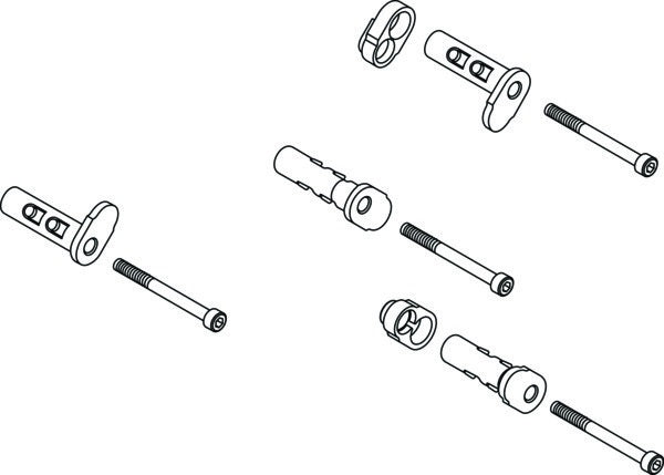 Ideal Standard Befestigungsstecker mit Schrauben für Archimodule – Ersatzteil A860841NU