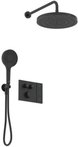 IDEAL STANDARD Ceratherm Navigo Solos Brausethermostat-Paket in Brushed Gold – mit Kopfbrause, Handbrause & UP-Bausatz