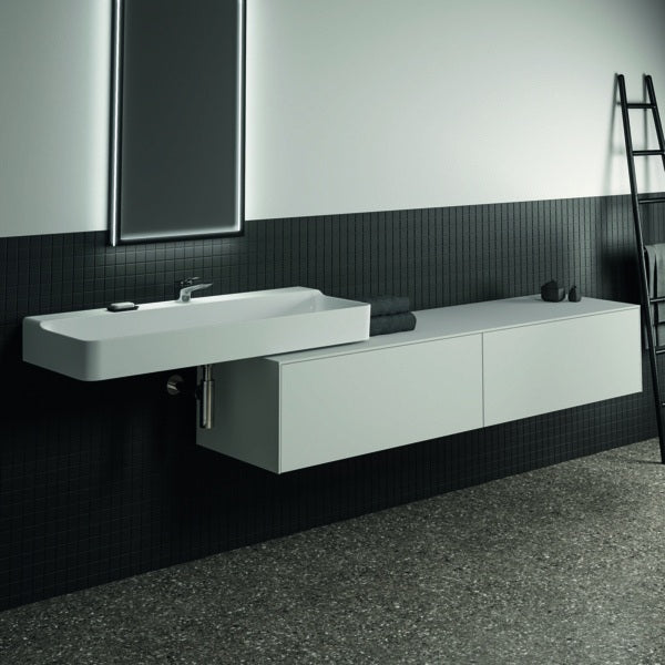 Ideal Standard Conca Aufsatzwaschtisch 1200x450x145 mm Weiß, 1 Hahnloch, ohne Überlauf