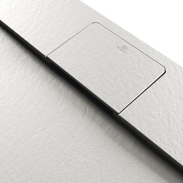 Ideal Standard Quadrat-Brausewanne Ultra Flat S i.life 1200x1200x30 mm Carraraweiß – Mineralguss mit Rutschhemmung