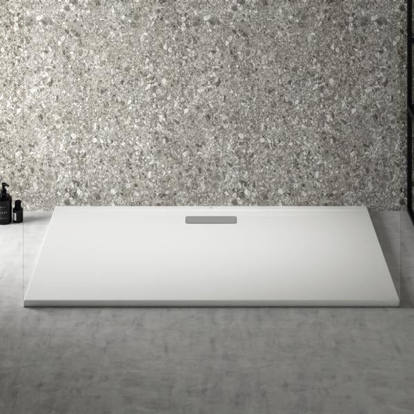 Ideal Standard Rechteck-Brausewanne Ultra Flat New 1400x900x25 mm Weiß – Bodenebener Einbau