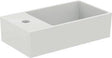 Ideal Standard Handwaschbecken Extra 450x250x150mm, 1 Hahnloch links, mit Überlauf, Weiß