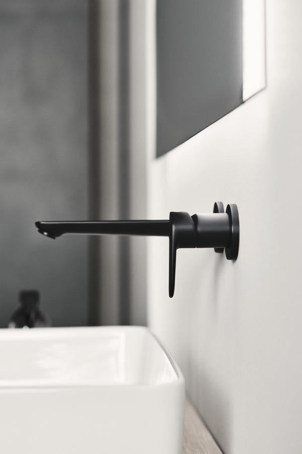 Ideal Standard Cerafine O Wand-Waschtischarmatur 224 mm Silk Black – Einhandhebelmischer