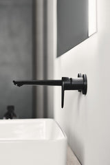 Ideal Standard Cerafine O Wand-Waschtischarmatur 224 mm Silk Black – Einhandhebelmischer