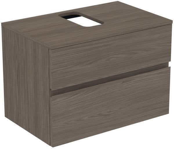 Ideal Standard Finesse Waschtischunterschrank 802 mm, 2 Auszüge, Greige matt, wandhängend