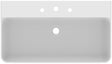 Ideal Standard Conca Aufsatzwaschtisch 800x450x165 mm, 3 Hahnlöcher, mit Überlauf, Weiß