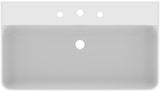 Ideal Standard Conca Aufsatzwaschtisch 800x450x165 mm, 3 Hahnlöcher, mit Überlauf, Weiß