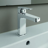 Ideal Standard Cerafine D Waschtischarmatur, Einhandhebelmischer mit Kaltstart-Funktion, Chrom, 120 mm Ausladung