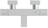Ideal Standard Badethermostat AP Ceratherm C100 Square Chrom – Thermostatische Aufputz-Armatur mit Keramik-Oberteil