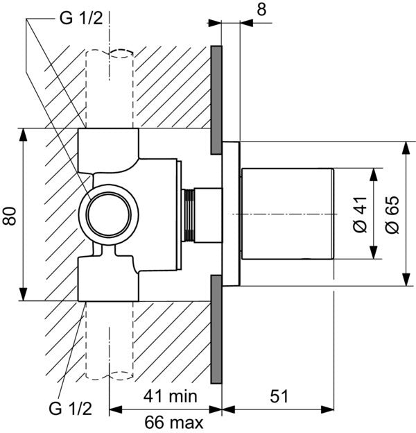 Ideal Standard Joy Neo Umsteller runde Rosette Chrom – Drehknopf für Mehrwegeventil