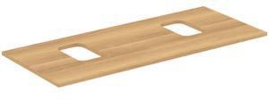 IDEAL STANDARD i.life B Waschtischplatte 1202x507x18 mm Weiß matt – 2 Ausschnitte