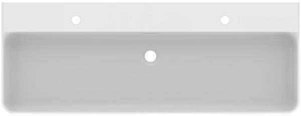 IDEAL STANDARD Conca Doppelwaschtisch 1200 mm, weiß, geschliffen, mit Überlauf