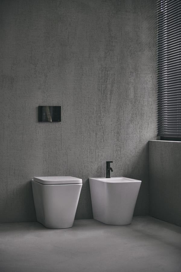 Ideal Standard Stand-Bidet Blend Cube 355x560x400 mm Weiß mit 1 Hahnloch