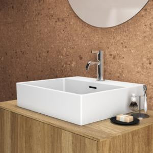 Ideal Standard Extra Aufsatzwaschtisch 500x450x150mm, geschliffen, 1 Hahnloch, mit Überlauf, Weiß