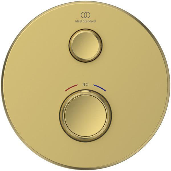Ideal Standard Brausethermostat UP Ceratherm Navigo 1 Verbraucher Rund Chrom – Unterputz-Thermostat mit Easy-Box