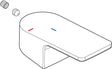 Ideal Standard IS Griff 25er komplett Chrom – Hebelgriff für Armaturen mit ISI Logo