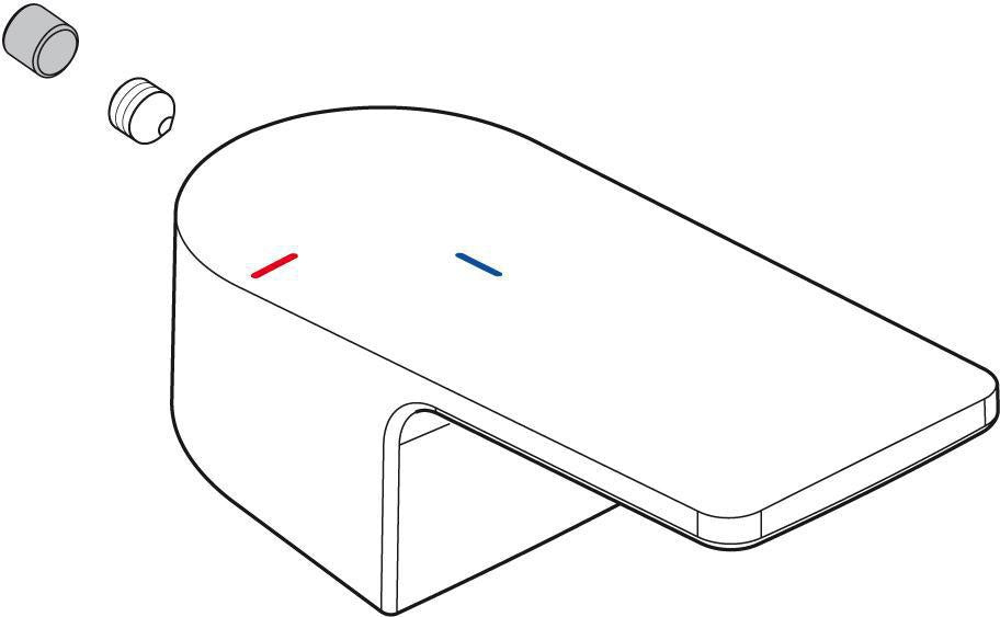 Ideal Standard IS Griff 25er komplett Chrom – Hebelgriff für Armaturen mit ISI Logo