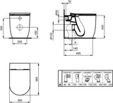 Ideal Standard Standtiefspül-WC Blend Curve AquaBlade 360x565x400mm Weiß
