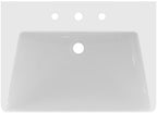 IS Möbelwaschtisch La Dolce Vita 660 mm 3 Hahnlöcher mit Überlauf Weiß